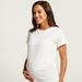 Love Mum Solid Maternity T-shirt with Round Neck and Short Sleeves-Tops-thumbnail-2