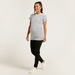 Love Mum Striped Maternity T-shirt with Round Neck and Short Sleeves-Tops-thumbnail-1