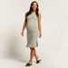 Love Mum Solid Ribbed Maternity Sleeveless Dress with Round Neck-Dresses-thumbnail-1