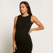 Love Mum Solid Ribbed Maternity Sleeveless Dress with Round Neck-Dresses-thumbnail-2