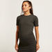 Love Mum Solid Maternity T-shirt Dress with Short Sleeves-Dresses-thumbnail-2