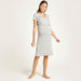 Love Mum V-neck Striped Maternity Dress with Short Sleeves-Dresses-thumbnail-1
