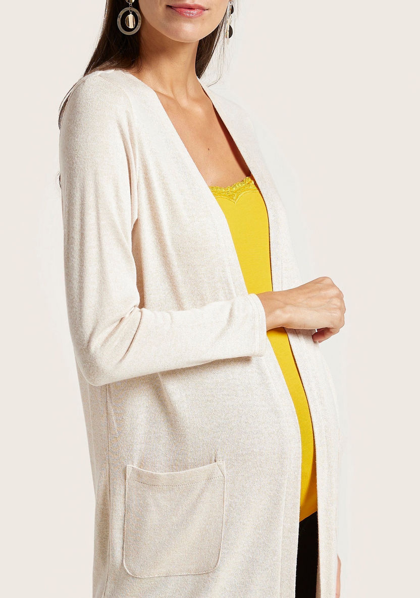 Love Mum Maternity Longline Cardigan with Pockets-Tops-image-2