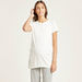 Love Mum Solid Longline T-shirt and Pants Set-Sets-thumbnail-1