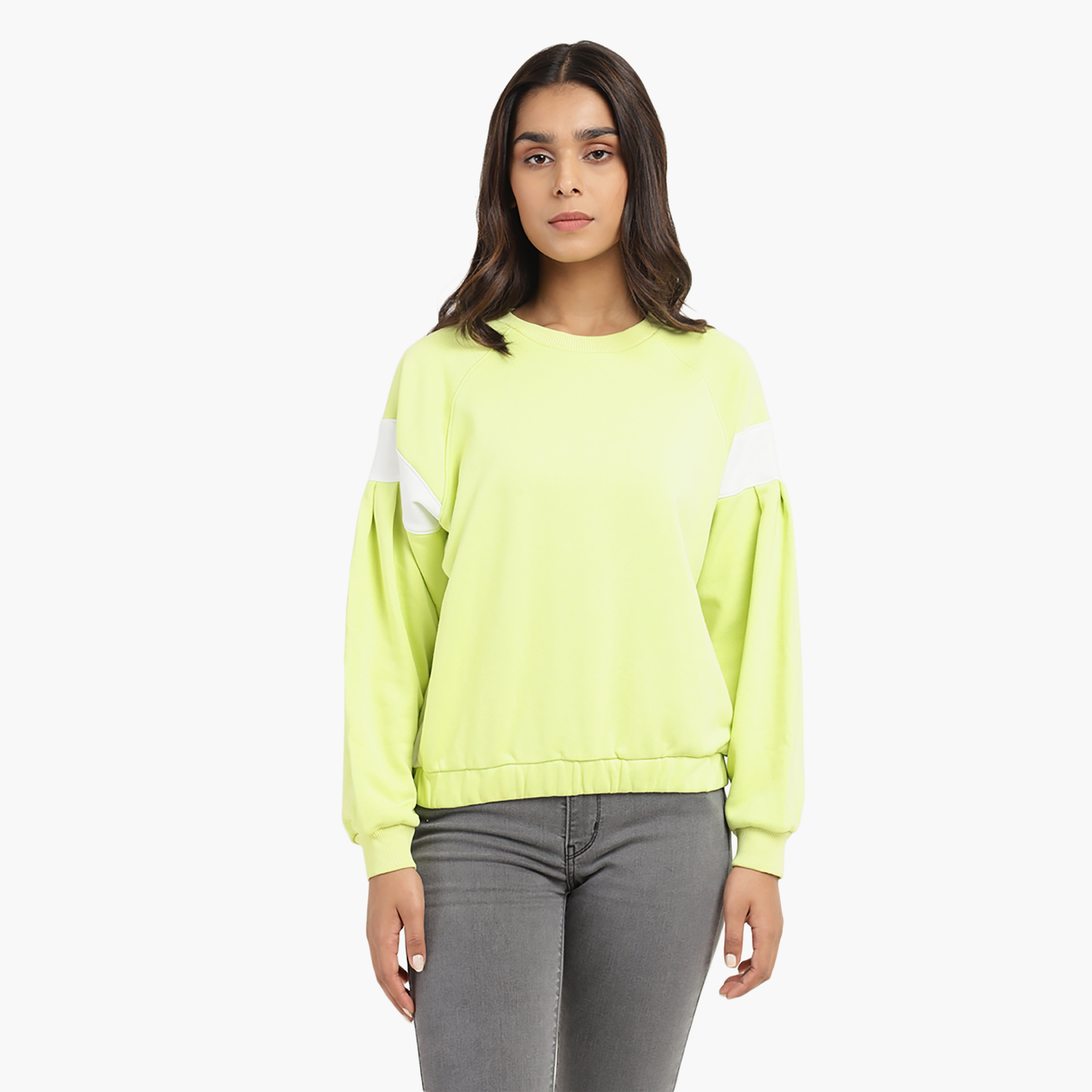 Levi's Color Block Crew Neck Long Sleeves Women's Sweatshirt-women-clothing-hoodiesandsweatshirts-sweatshirts-image-1