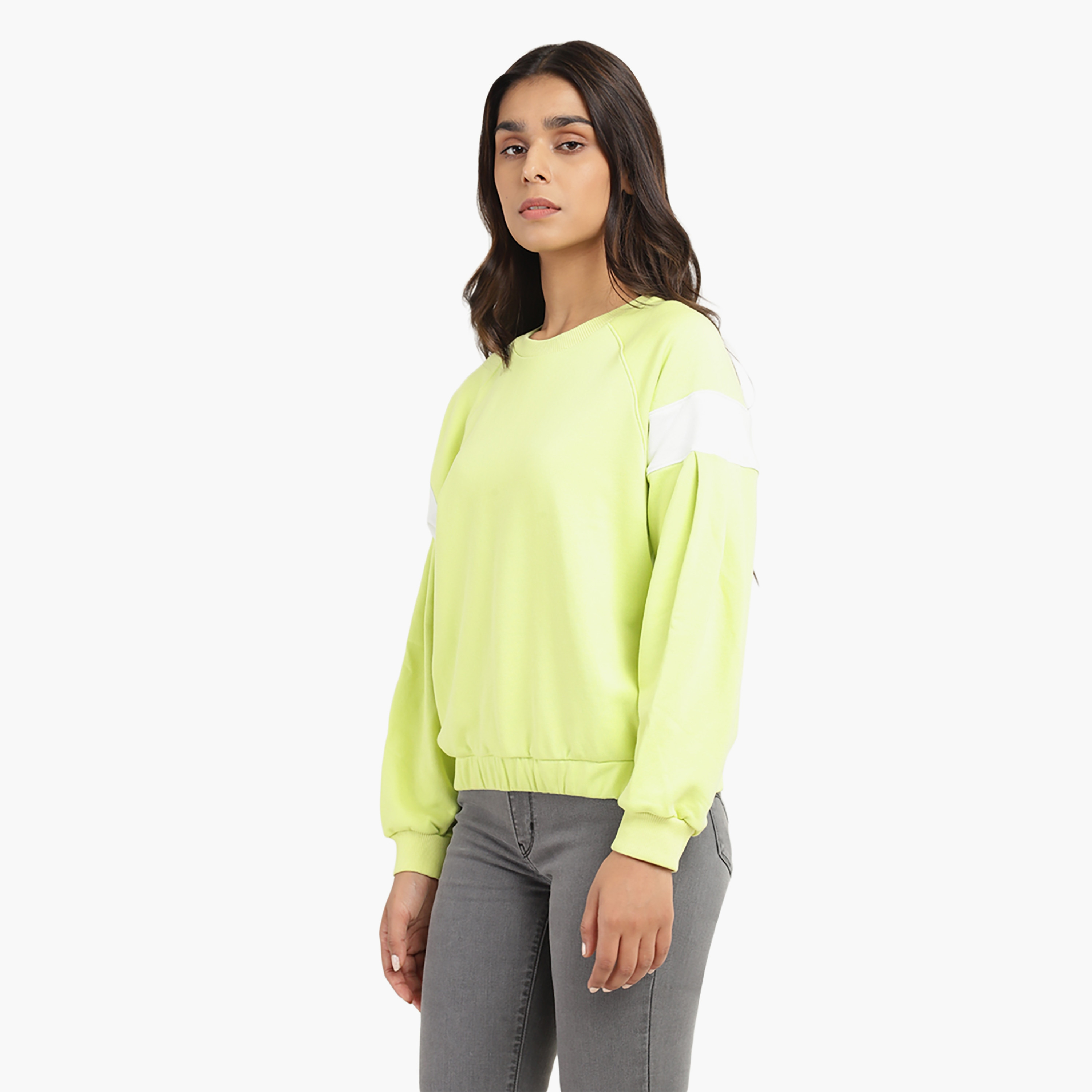 Levi's Color Block Crew Neck Long Sleeves Women's Sweatshirt-women-clothing-hoodiesandsweatshirts-sweatshirts-image-2