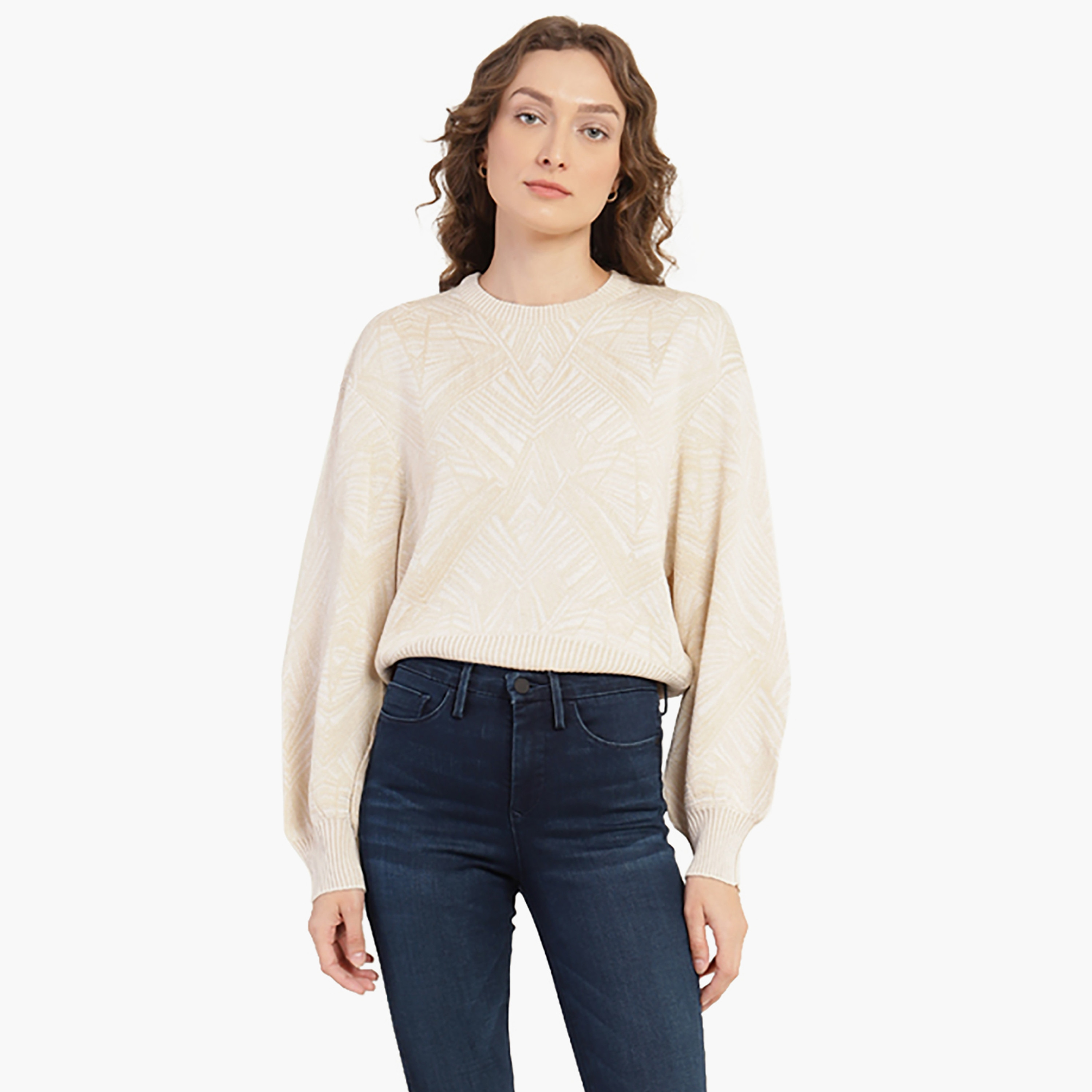 سترة نسائية بأكمام طويلة وياقة دائرية مطبوعة من Levi-women-clothing-hoodiesandsweatshirts-sweatshirts-image-1