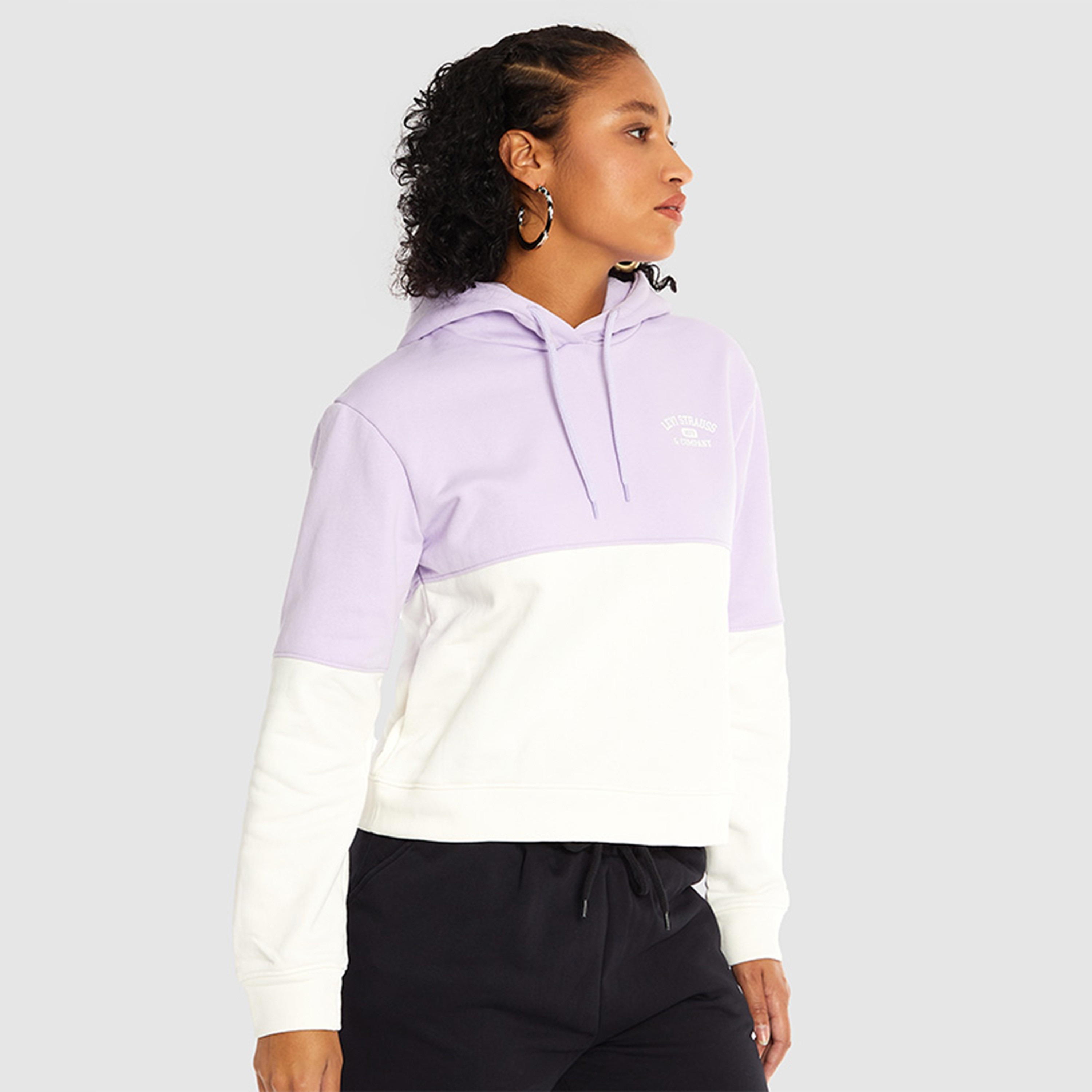 Levi's Color Block Hooded Neck Long Sleeves Women's Sweatshirt-women-clothing-hoodiesandsweatshirts-sweatshirts-image-4