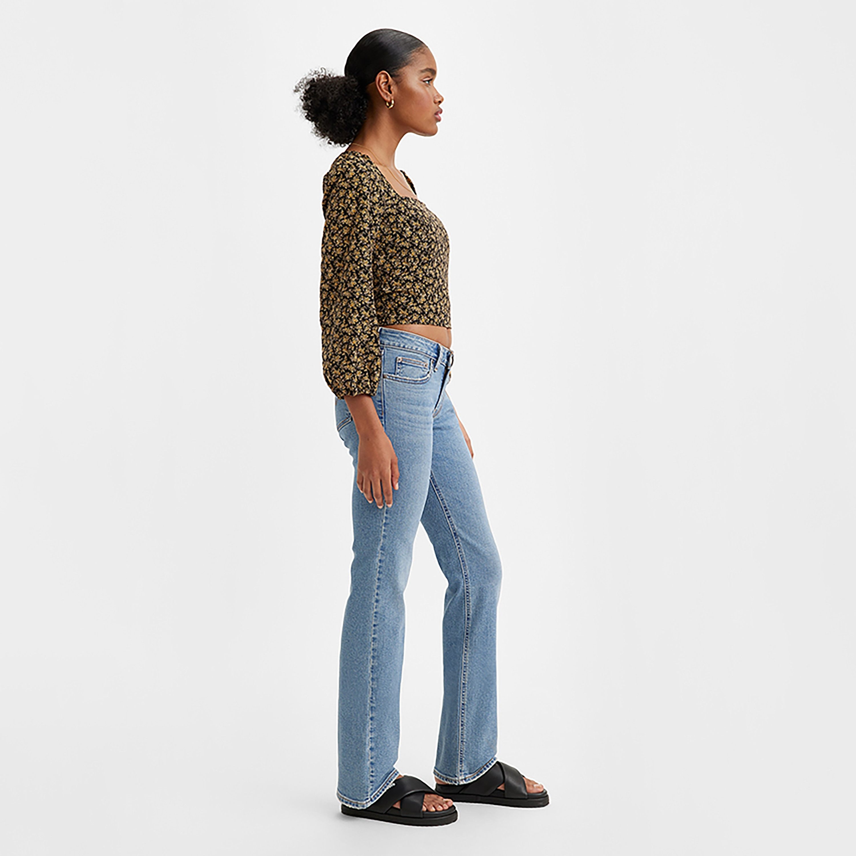 Levi's Bootcut Fit Blue Plain Women's Jeans-women-clothing-bottoms-jeans-image-2