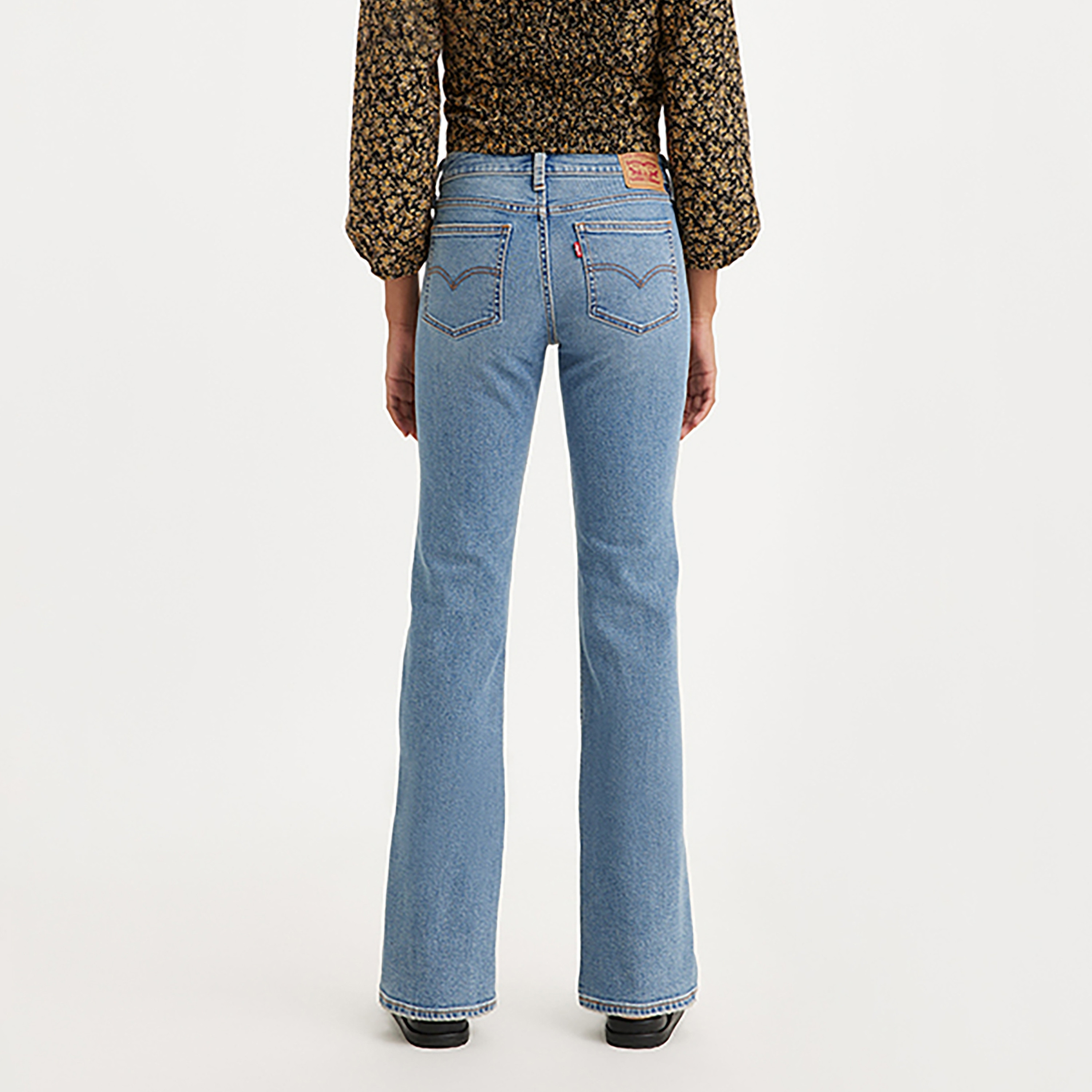 Levi's Bootcut Fit Blue Plain Women's Jeans-women-clothing-bottoms-jeans-image-3