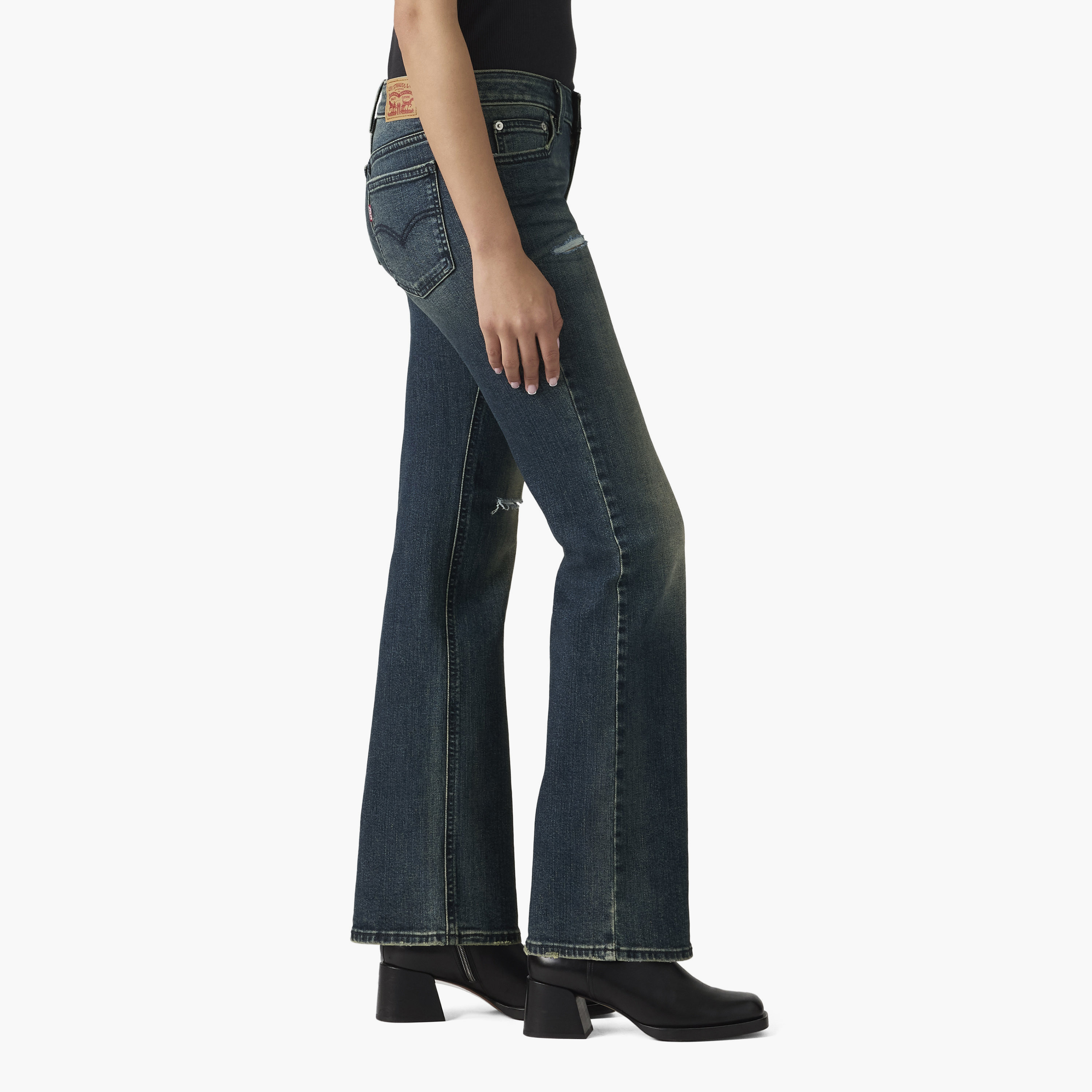 Levi's Superlow Boot Fit Blue Distressed Women's Jeans Inseam 30-women-clothing-bottoms-jeans-image-3