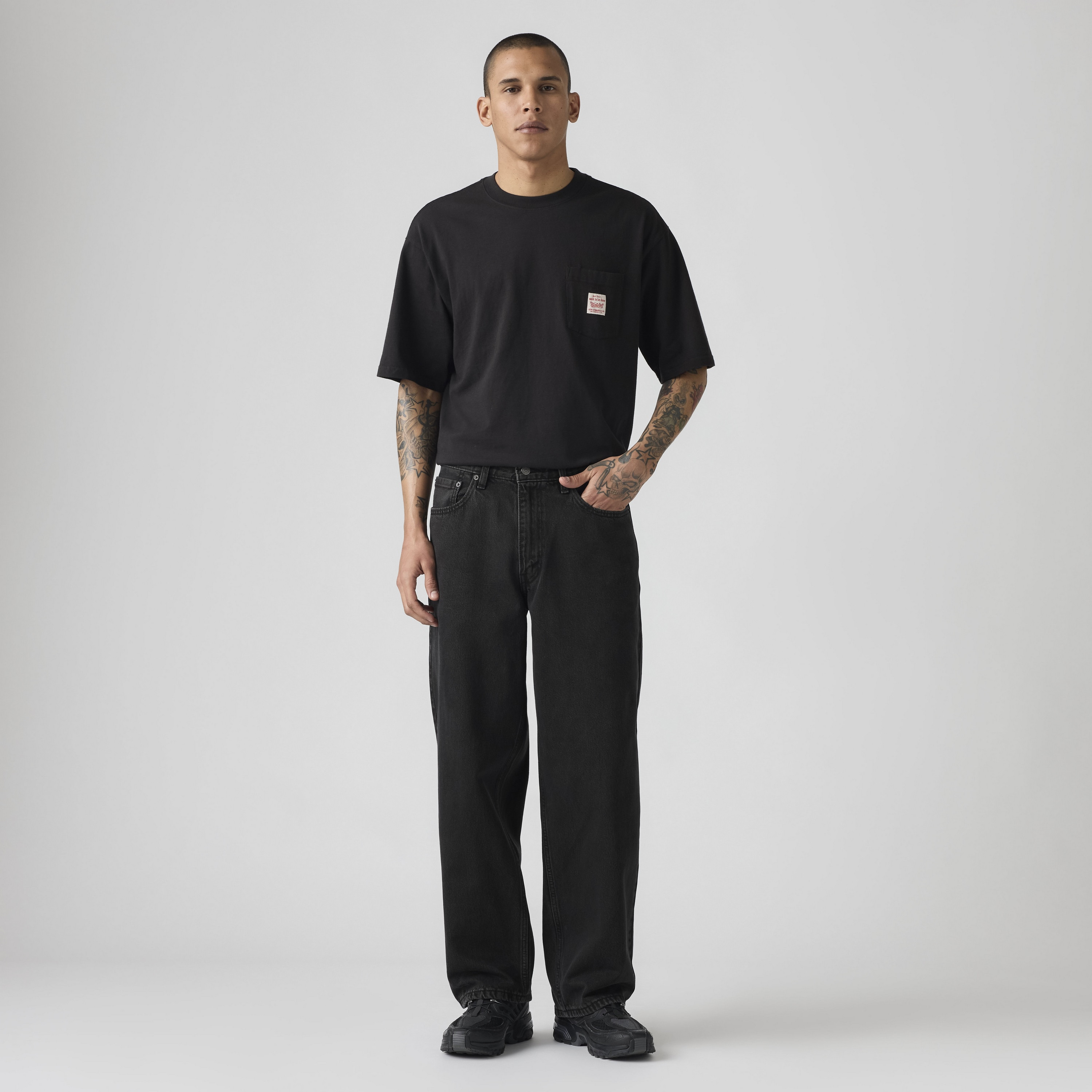Levi's 578 Straight Fit Black 5-Pocket Men's Jeans Inseam 32-men-clothing-bottoms-jeans-image-2