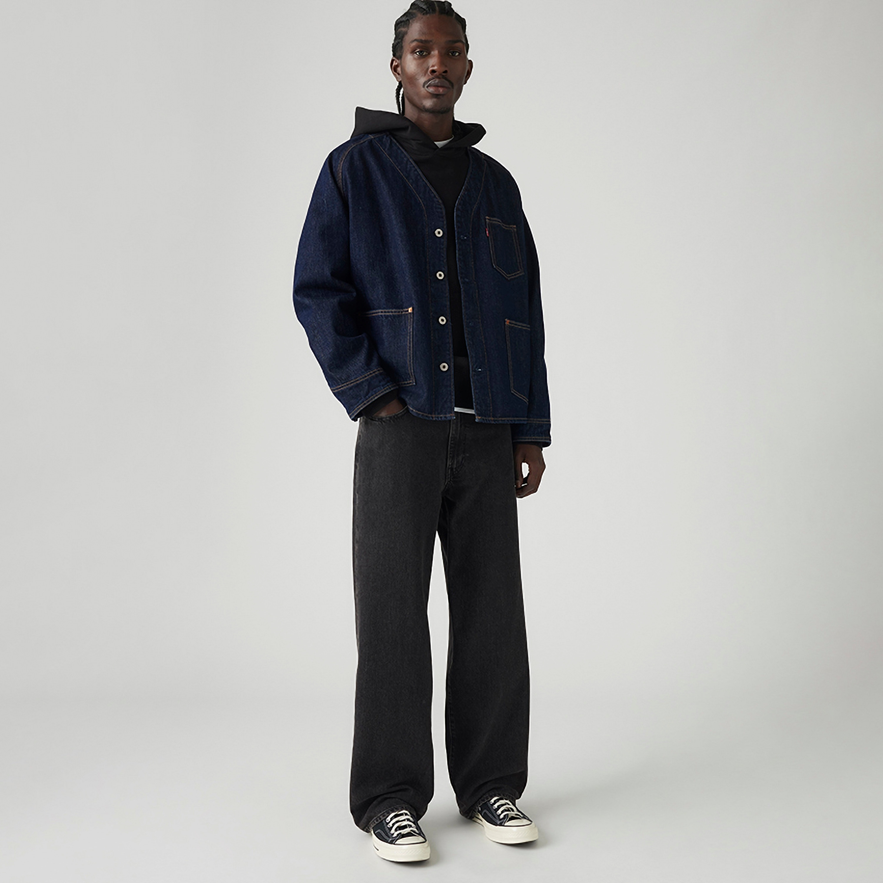 جينز ليفايس 578 مستقيم أسود بخمسة جيوب داخلية 34-men-clothing-bottoms-jeans-image-2