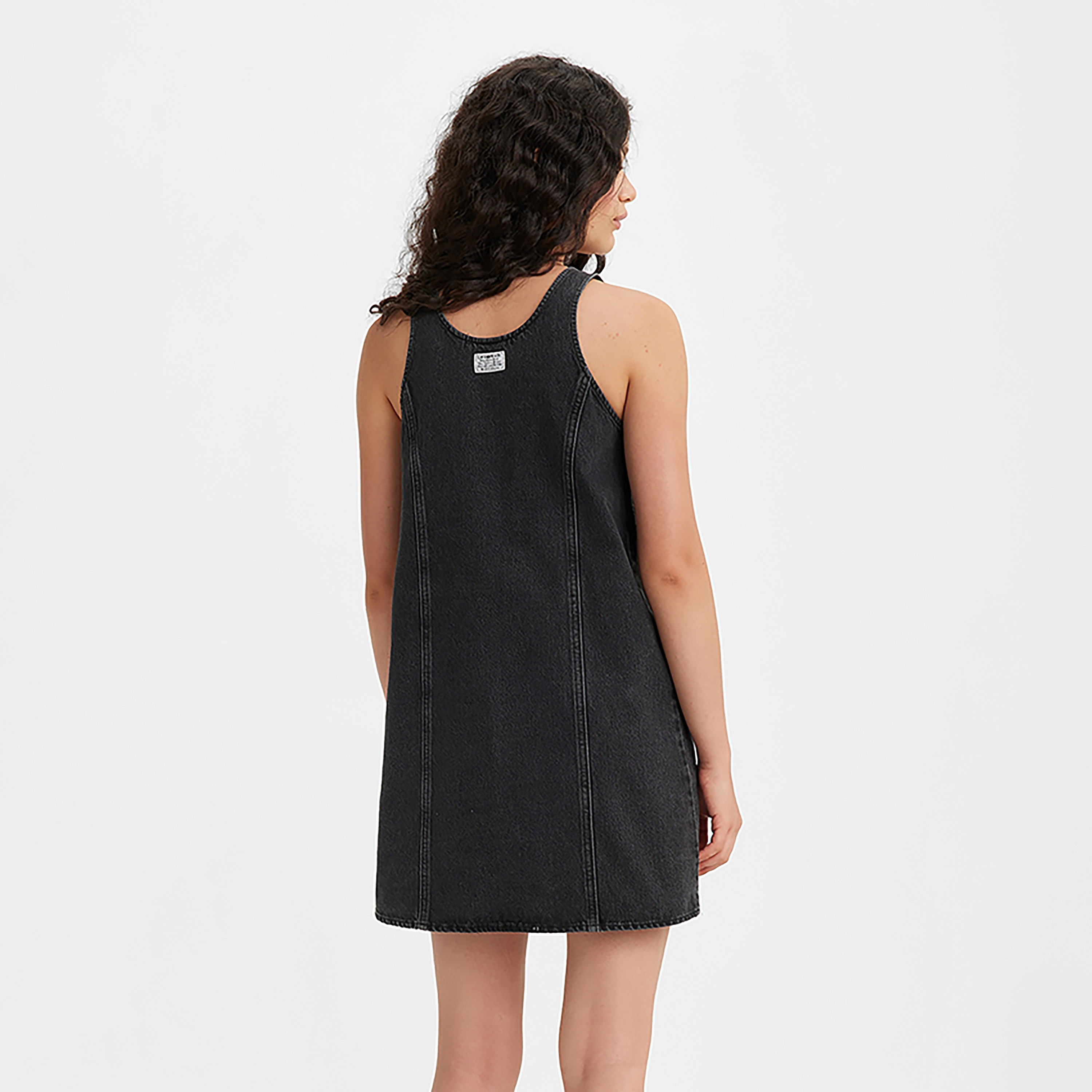 Levi's Black Strap Denim Mini Women's Dress-women-clothing-dresses-image-2