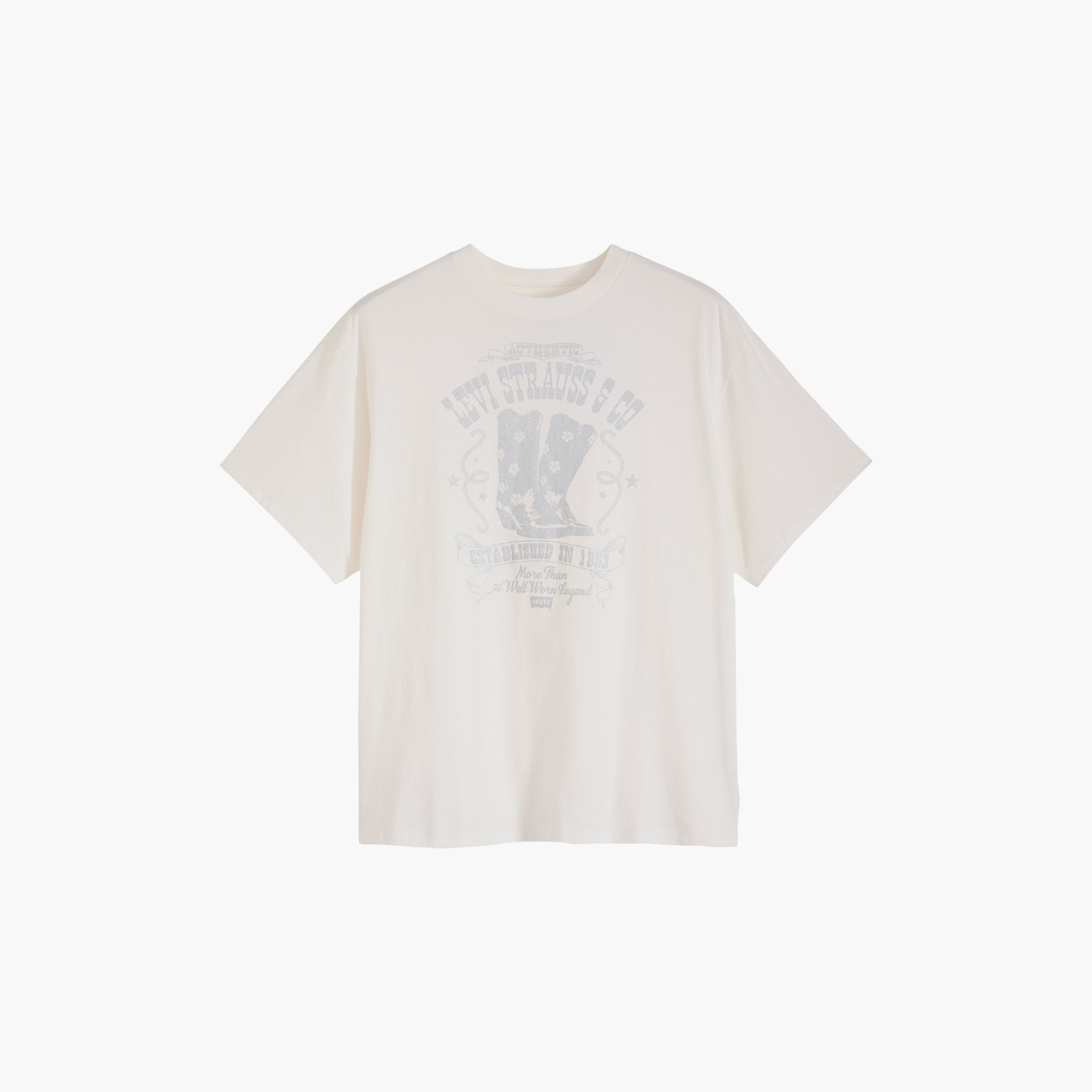 تي شيرت نسائي بطبعة جرافيك وياقة دائرية وأكمام قصيرة من ليفايس-women-clothing-tshirts-image-4
