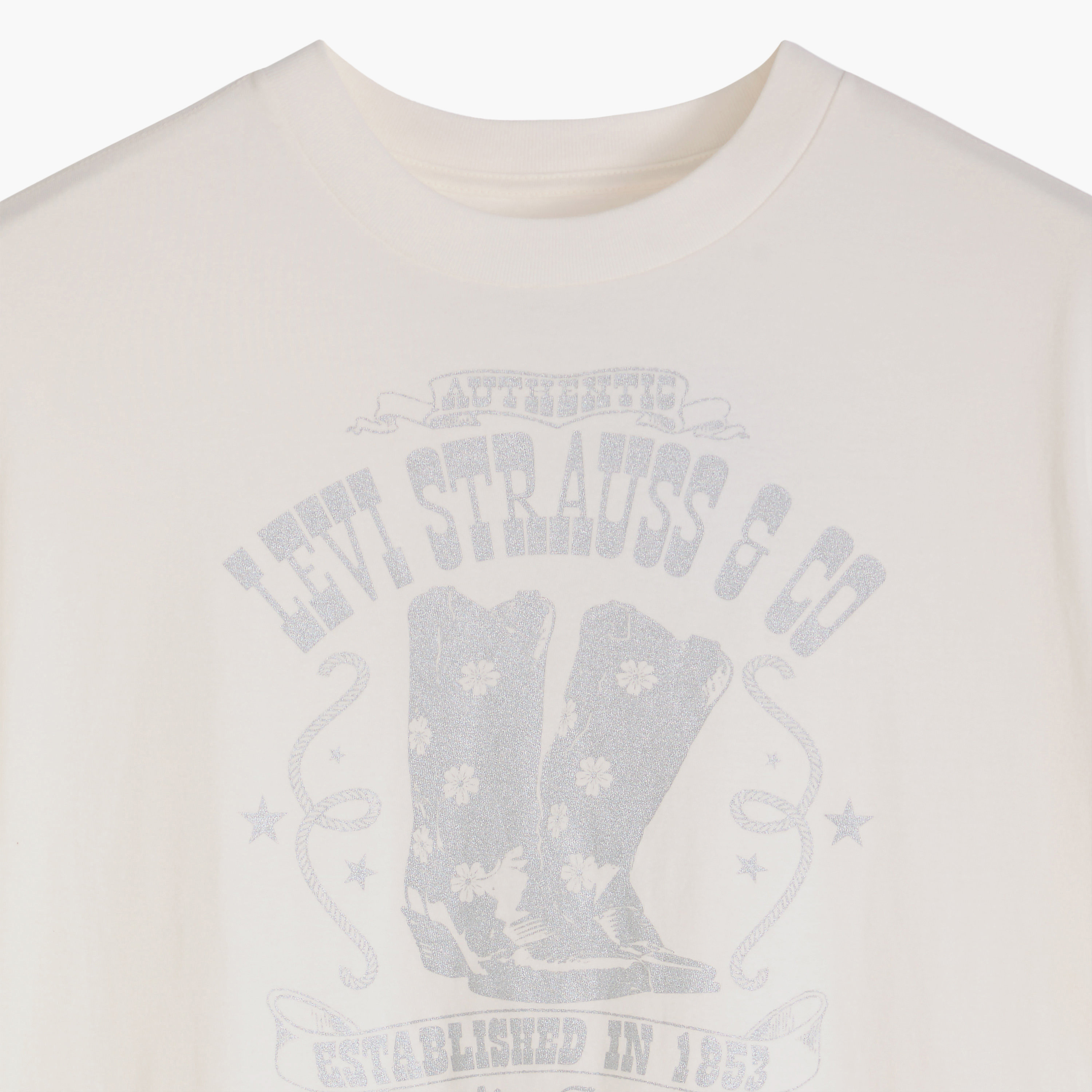 تي شيرت نسائي بطبعة جرافيك وياقة دائرية وأكمام قصيرة من ليفايس-women-clothing-tshirts-image-5