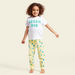 Juniors Graphic Print Round Neck T-shirt and Pyjamas - Set of 2-Nightwear-thumbnail-2