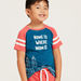 Juniors Graphic Print Raglan Sleeves T-shirt and Solid Pyjama Set-Nightwear-thumbnail-3