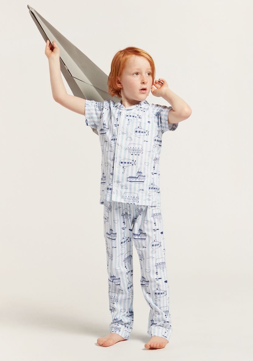 Juniors Graphic-Print Shirt and Full-Length Pyjama Set-Pyjama Sets-image-0