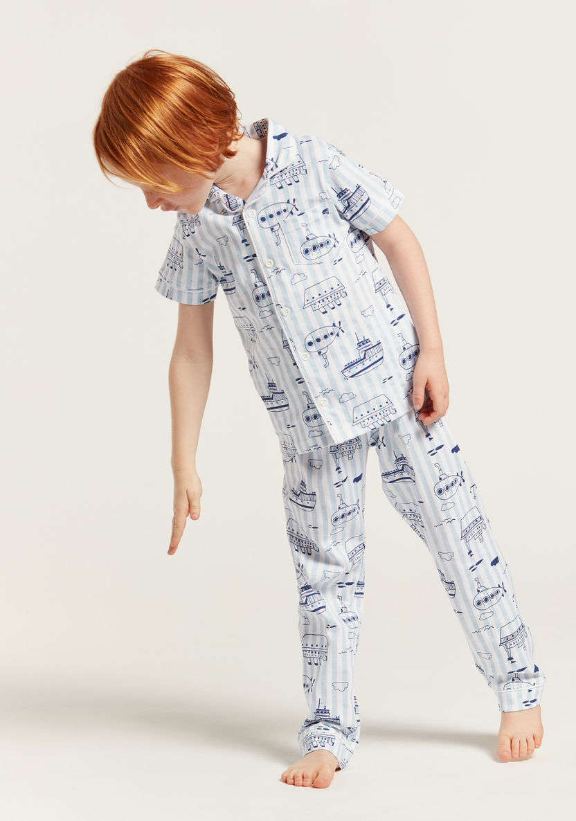 Juniors Graphic-Print Shirt and Full-Length Pyjama Set-Pyjama Sets-image-1