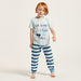 Juniors Nautical Print Short Sleeves T-shirt and Pyjama Set-Nightwear-thumbnail-0