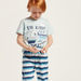 Juniors Nautical Print Short Sleeves T-shirt and Pyjama Set-Nightwear-thumbnail-1