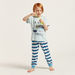 Juniors Nautical Print Short Sleeves T-shirt and Pyjama Set-Nightwear-thumbnail-2