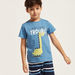 Juniors 4-Piece Printed Short Sleeves T-shirt and Pyjama Set-Pyjama Sets-thumbnail-1