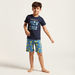 Juniors 4-Piece Printed Short Sleeves T-shirt and Pyjama Set-Pyjama Sets-thumbnail-4