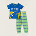 Juniors Printed Round Neck T-shirt and Pyjamas Set-Pyjama Sets-thumbnail-0