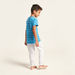 Juniors Striped Short Sleeves T-shirt and Solid Pyjama Set-Pyjama Sets-thumbnail-4