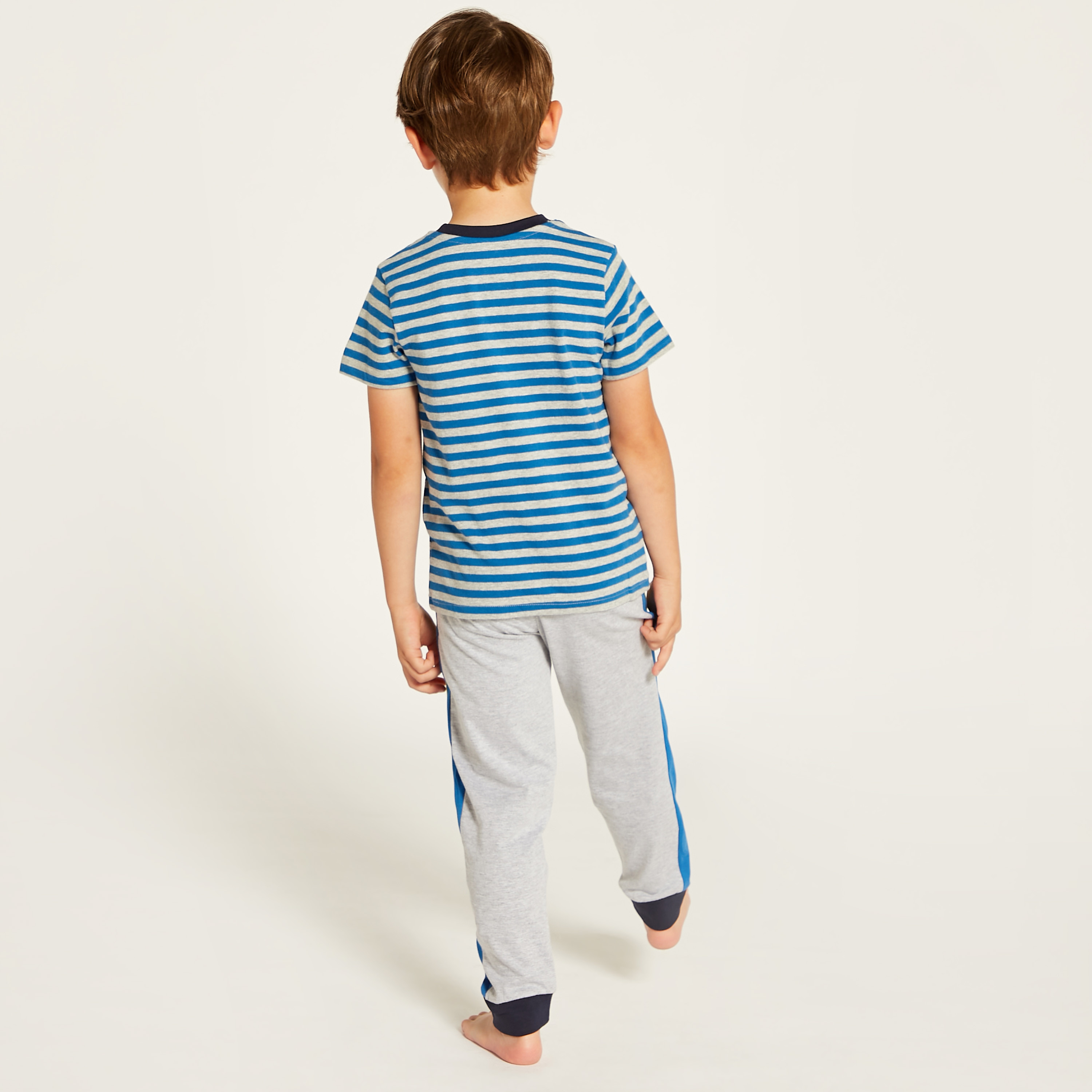 Juniors Graphic Print T-shirt and Pyjama Set-boys-clothing-nightwear-image-4