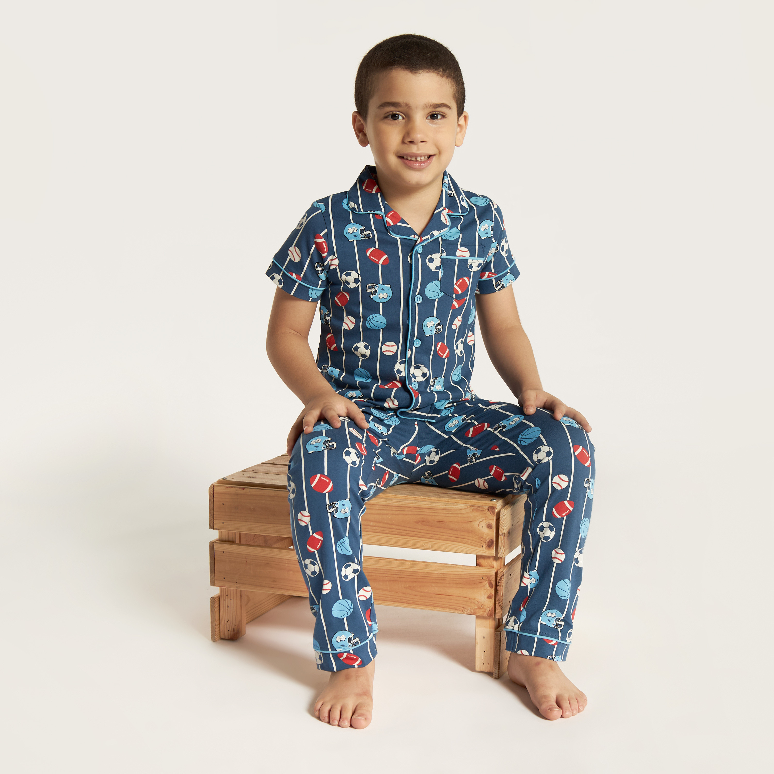 Boys collared pyjamas hot sale