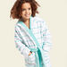 Juniors Striped Bathrobe with Pocket Detail-Towels and Flannels-thumbnail-1