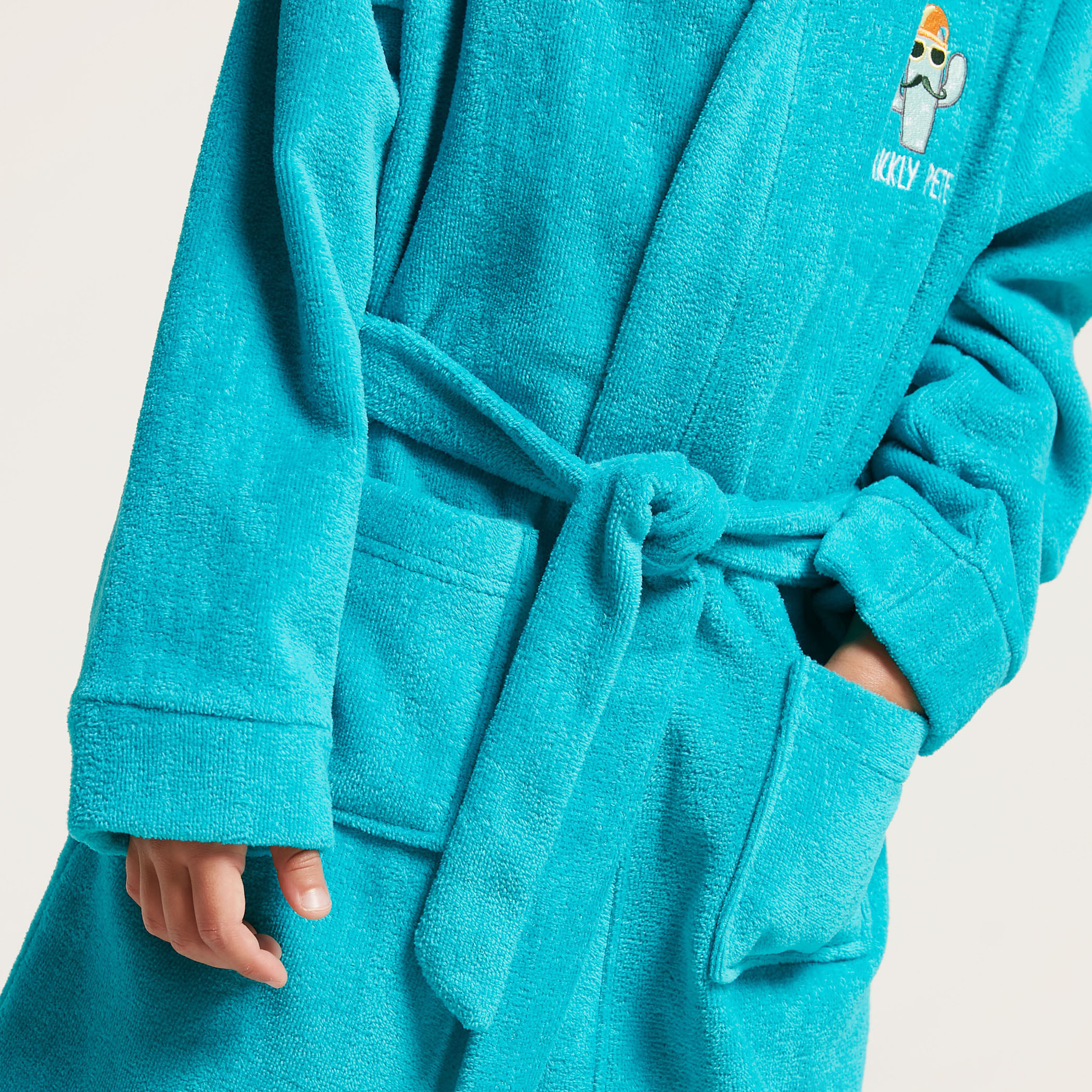 روب حمام بارز الملمس بقبعة وجيوب من جونيورز-baby-bathandcare-towels-image-4
