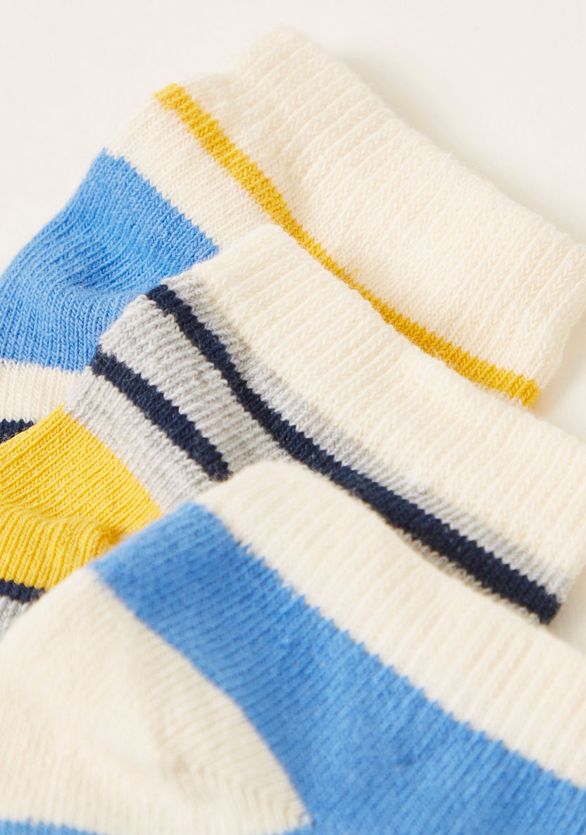 Juniors Striped Ankle Length Socks - Set of 3-Socks-image-2