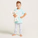 Juniors Printed Round Neck T-shirt and Pyjama Set-Pyjama Sets-thumbnail-0