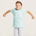 Juniors Printed Round Neck T-shirt and Pyjama Set-Pyjama Sets-thumbnail-1