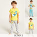 Disney Donald Duck Print Crew Neck T-shirt and Pyjama - Set of 2-Multipacks-thumbnail-0