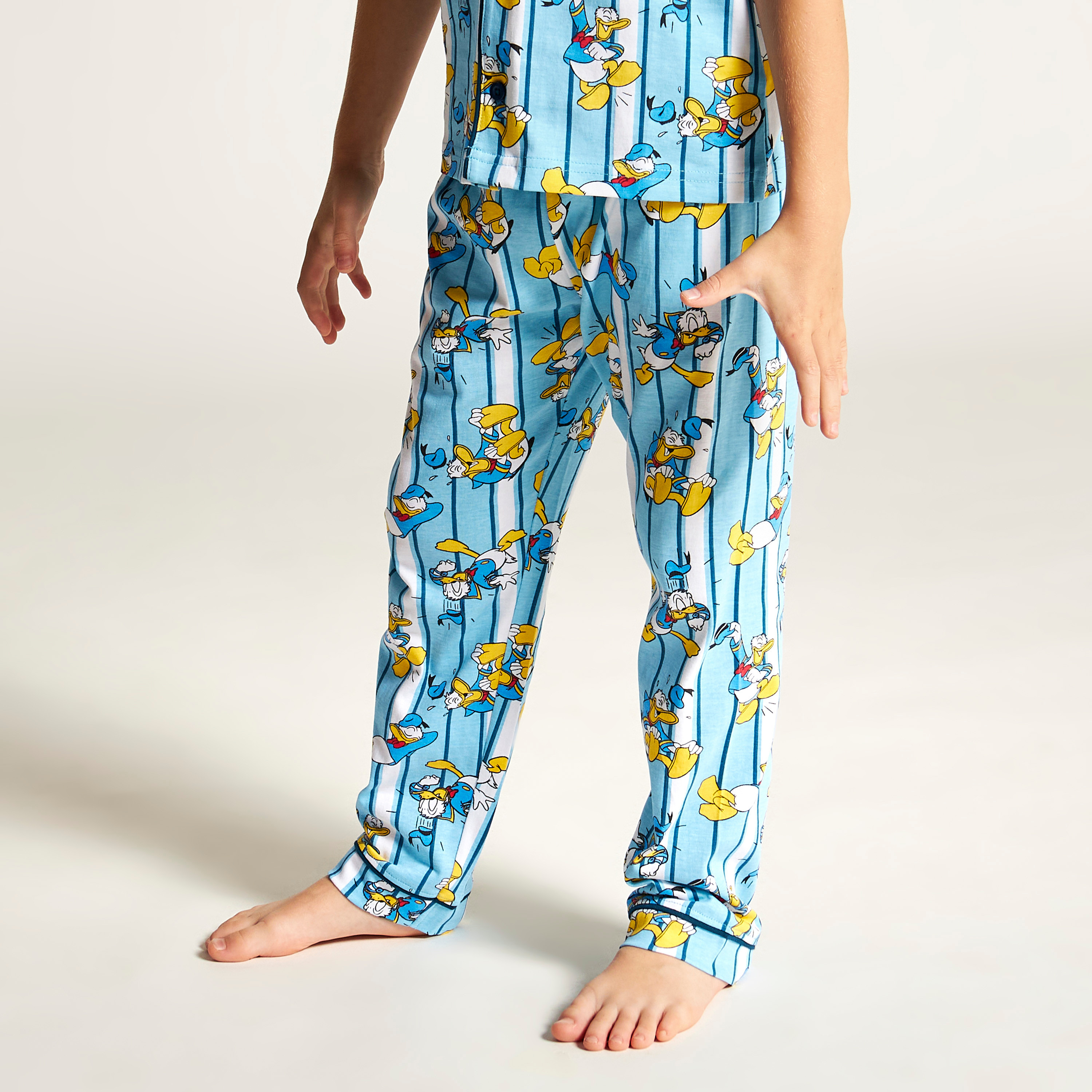 Disney Donald Duck Print Shirt and Full Length Pyjama Set-boys-clothing-nightwear-image-4