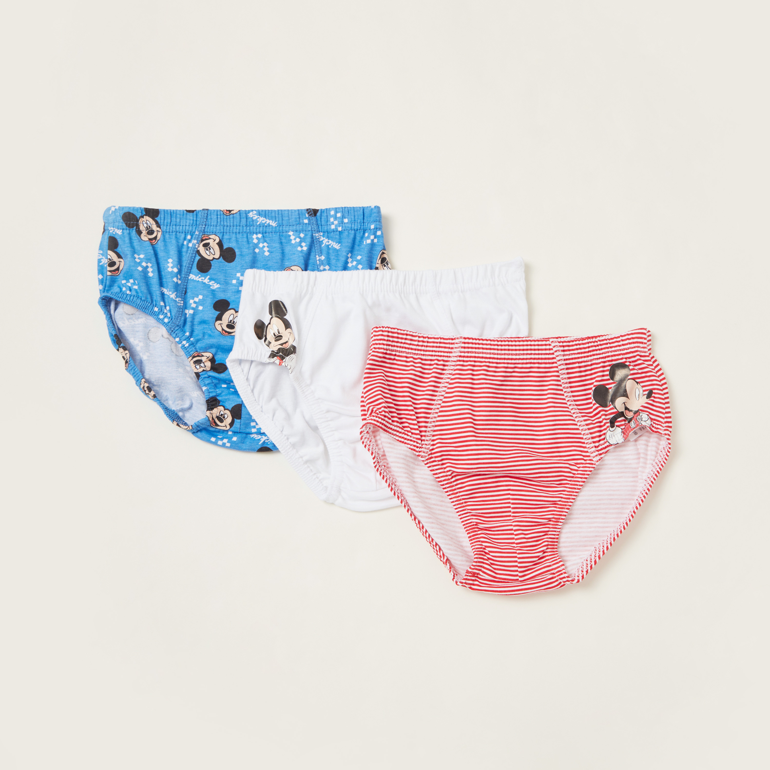 Disney Mickey Mouse Print Briefs Set of 3