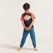 Graphic Print Round Neck T-shirt and Full-Length Pyjamas Set-Nightwear-thumbnail-1