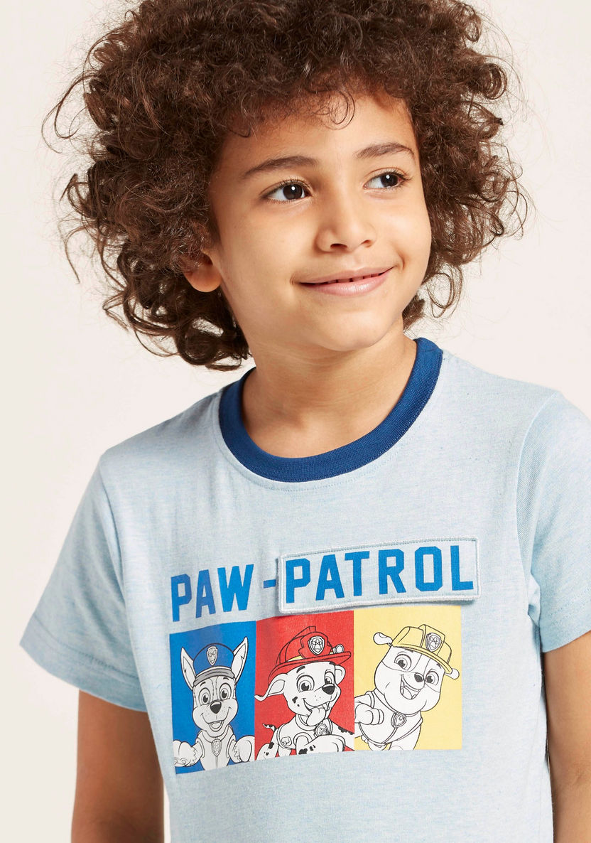 PAW Patrol Graphic Print T-shirt with Shorts Set-Nightwear-image-2