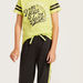 Juniors Graphic Print T-shirt and Solid Pyjama Set-Nightwear-thumbnail-3