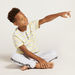 Juniors Striped Henley Neck T-shirt and Joggers with Tape Detail-Nightwear-thumbnail-0