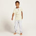 Juniors Striped Henley Neck T-shirt and Joggers with Tape Detail-Nightwear-thumbnail-1