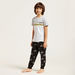 Juniors Printed 4-Piece T-shirt and Full Length Pyjama Set-Nightwear-thumbnail-1