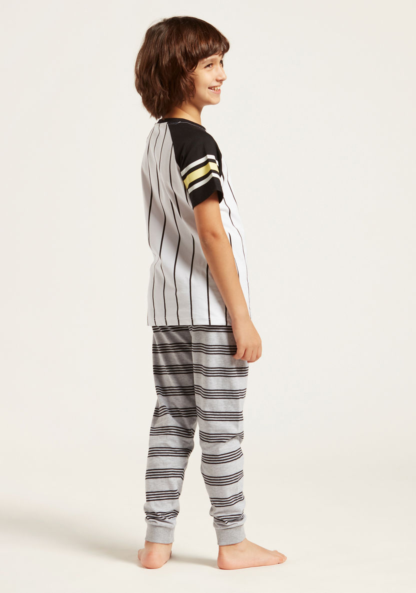 Juniors Printed 4-Piece T-shirt and Full Length Pyjama Set-Nightwear-image-6