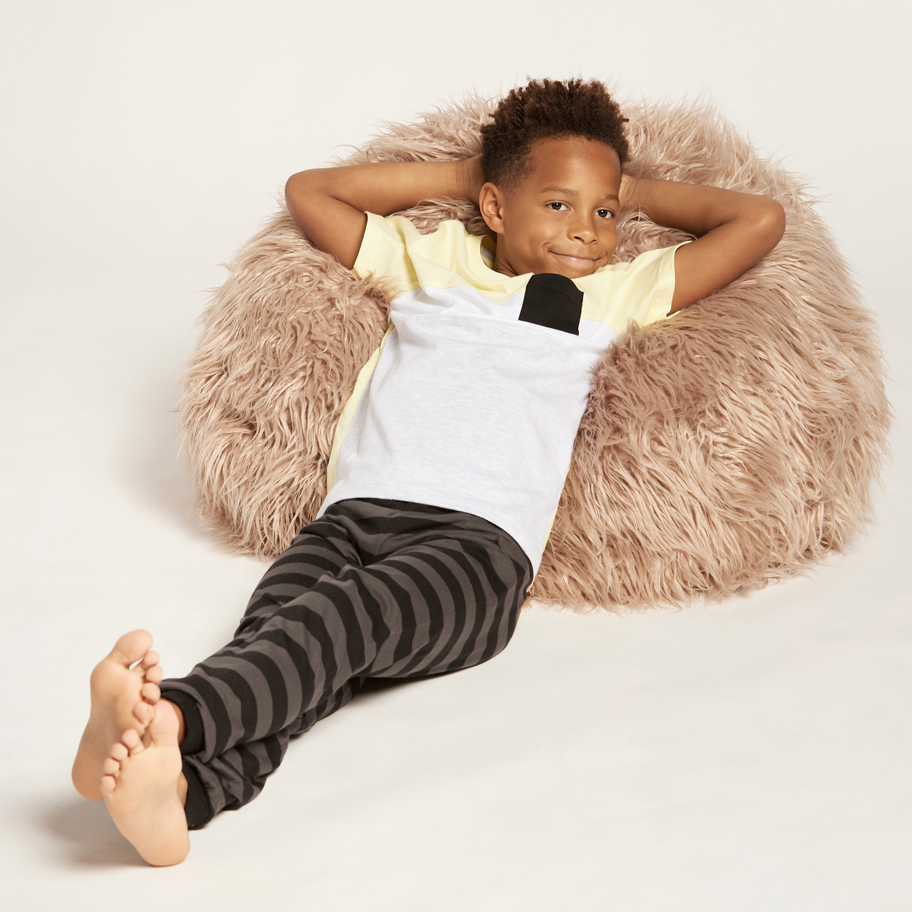 Juniors Colourblocked Round Neck T-shirt and Full Length Pyjama Set-boys-clothing-nightwear-image-1