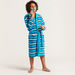 Juniors Striped Bathrobe with Long Sleeves and Sash-Towels and Flannels-thumbnail-0